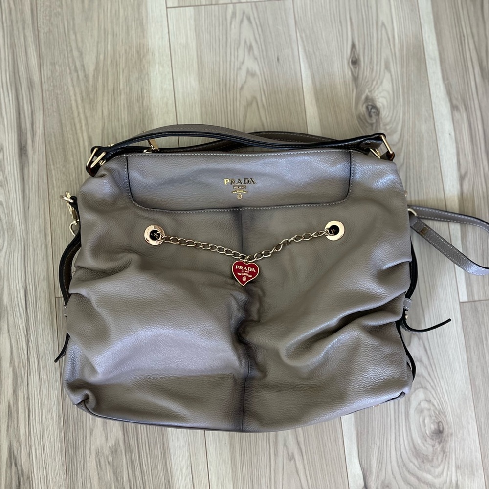 COPY - Prada gray leather